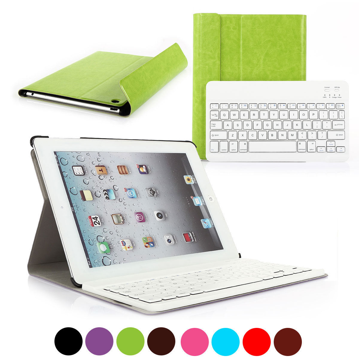Detachable Wireless Bluetooth Keyboard With Case For iPad 2 3 4 iPad