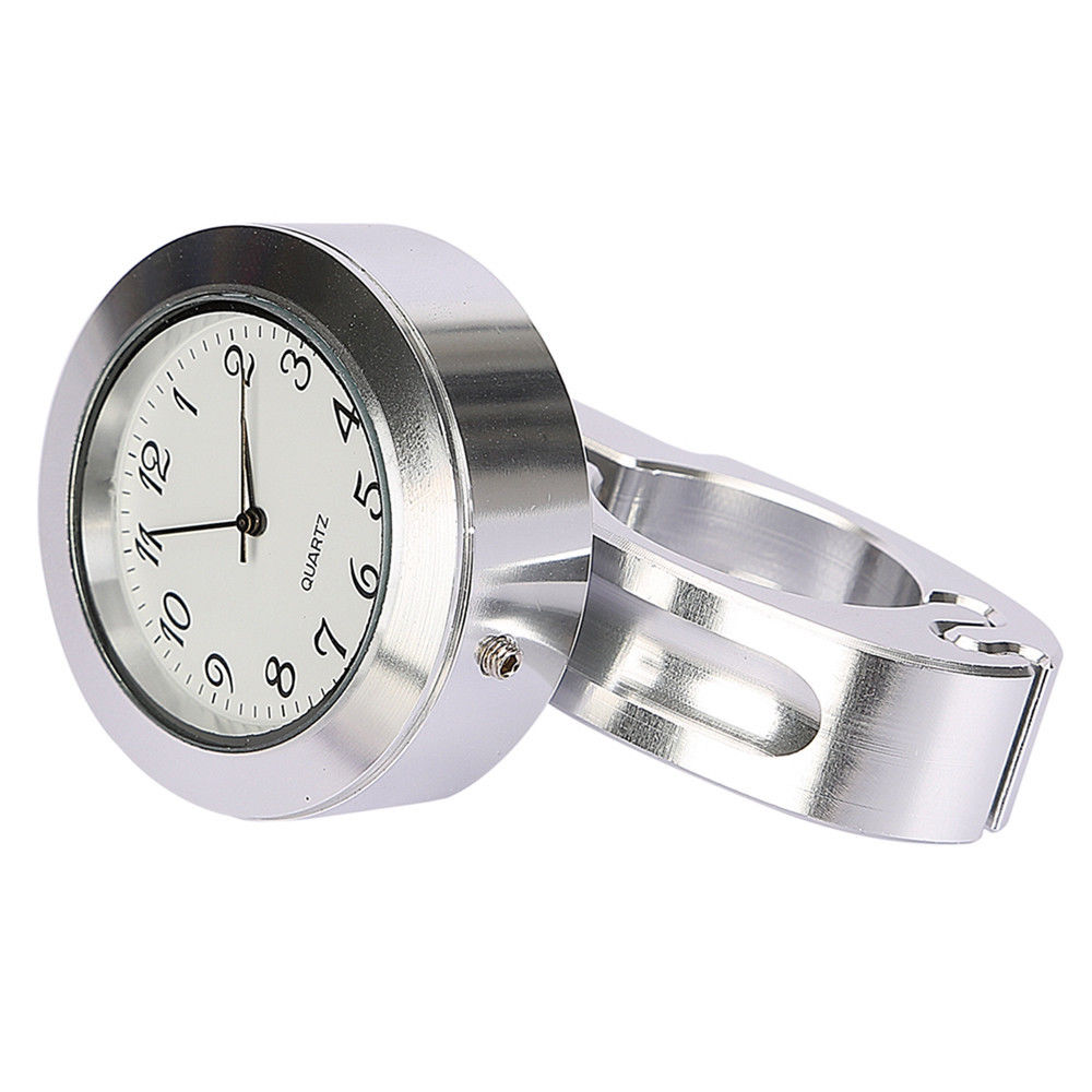 Motorcycle Bike 7/8" 1" Universal Handlebar Bar Mount Clock for Harley