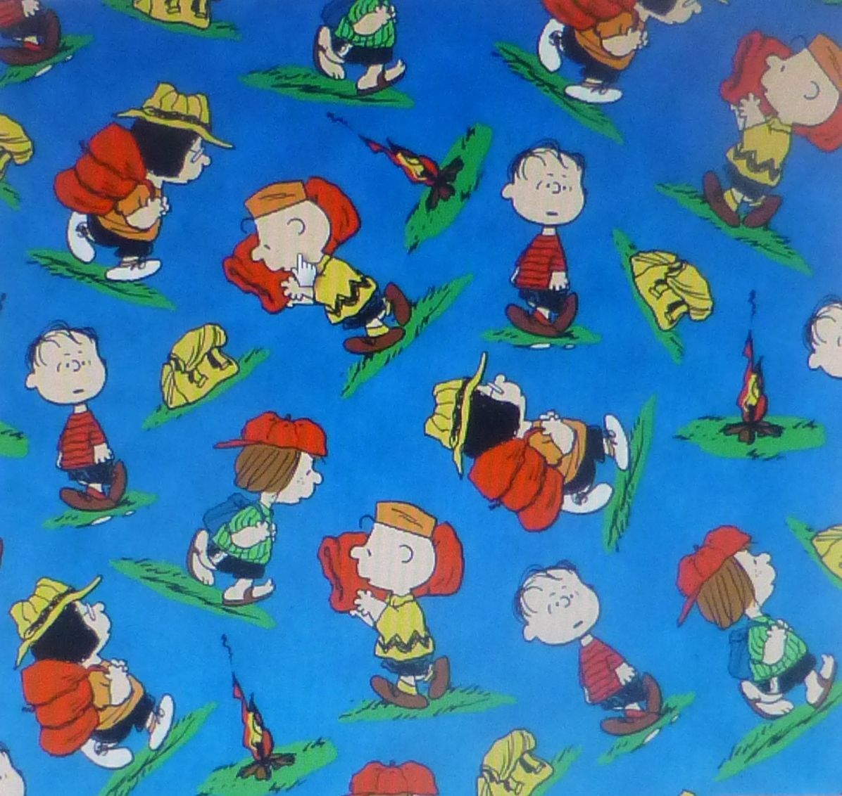 Camp Peanuts Character Toss Royal Fabric eBay