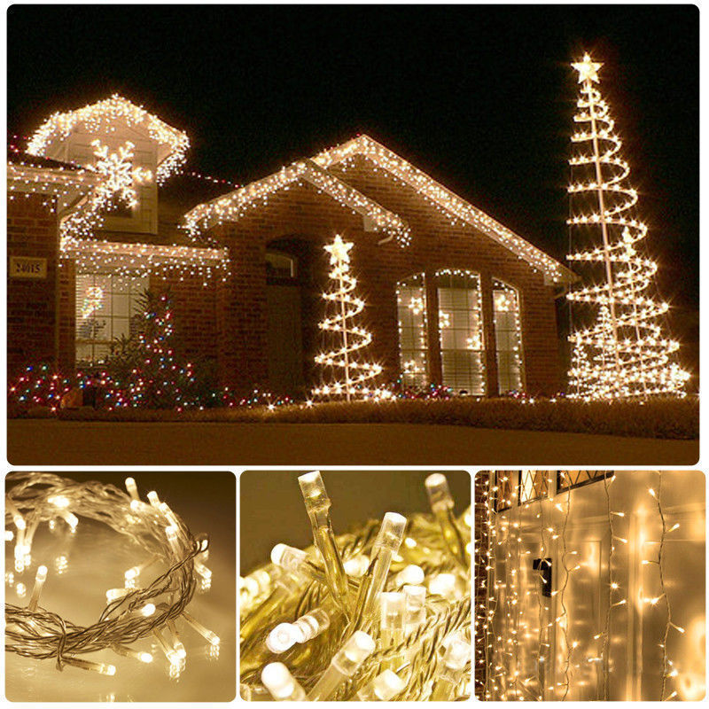 100-1000 LED Christmas XMAS Tree Fairy String Lights Outdoor Indoor with US PLUG eBay