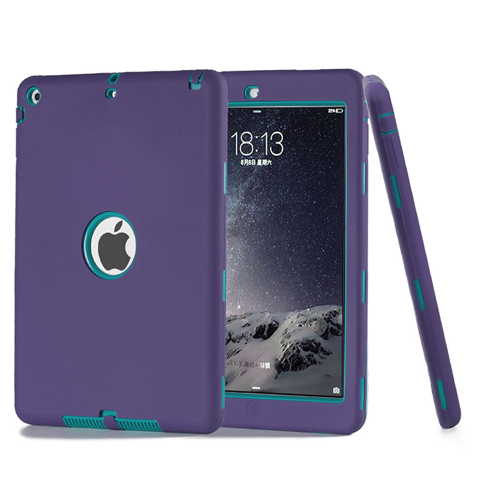 SHOCKPROOF HEAVY DUTY RUBBER HARD CASE COVER FOR APPLE IPAD 2 3 4 MINI