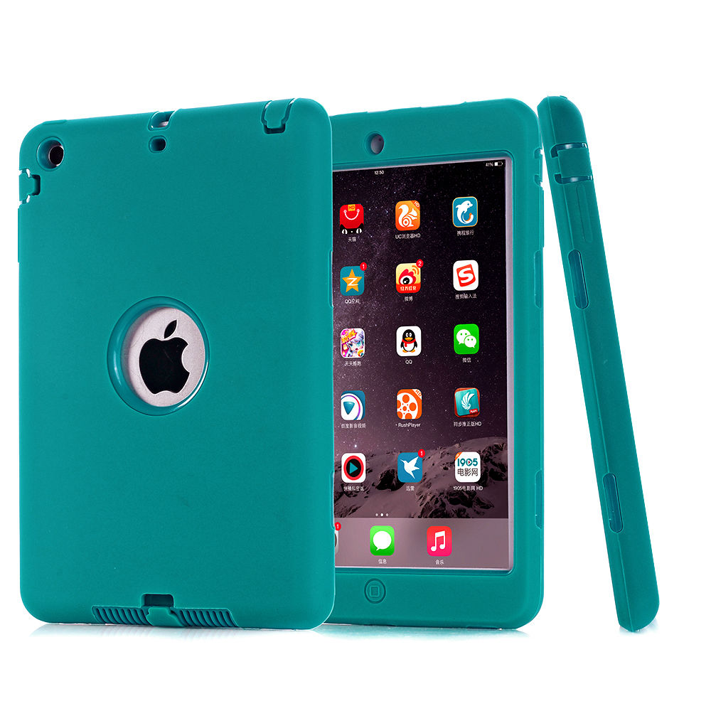SHOCKPROOF HEAVY DUTY RUBBER HARD CASE COVER FOR APPLE IPAD 2 3 4 MINI