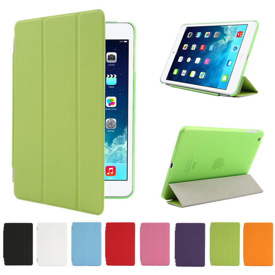 New Flip Smart Leather Cover Hard Back Case For iPad 2/3/4/5/6