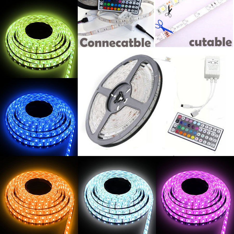 5M 10M 50M 5050 3528 SMD LED Strip Rope Light Power Indoor & Outdoor