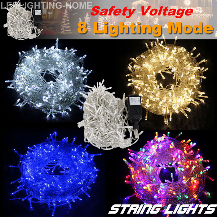 UK Mains Powered/Battery Operated Fairy LED String Outdoor Christmas Path Lights eBay
