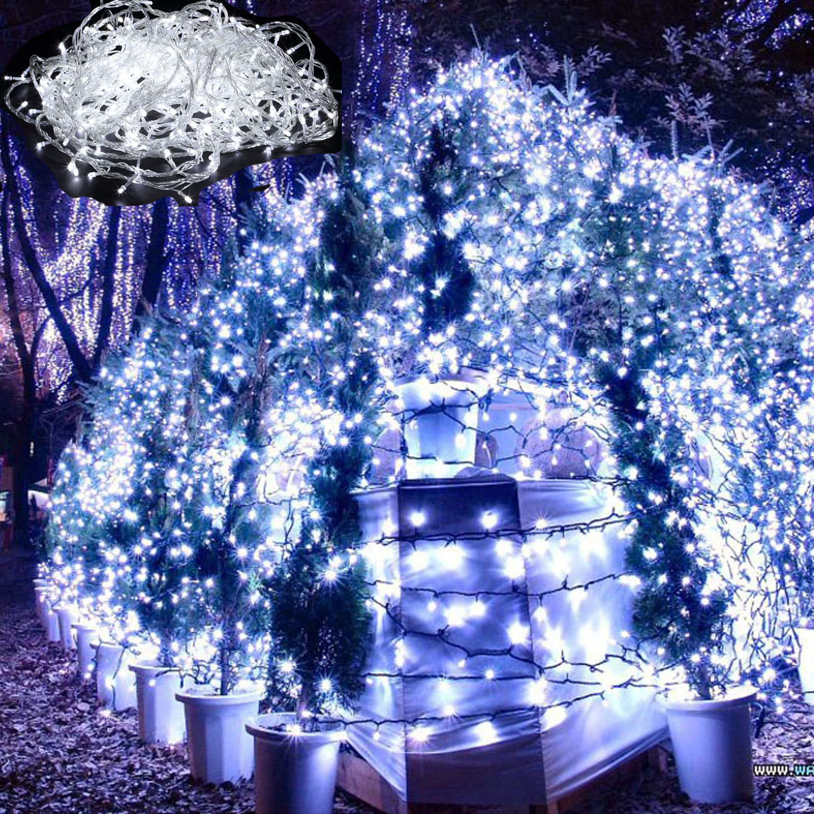 200/300/500/1000 LEDs Fairy String Light Wedding Birthday Party Christmas White eBay