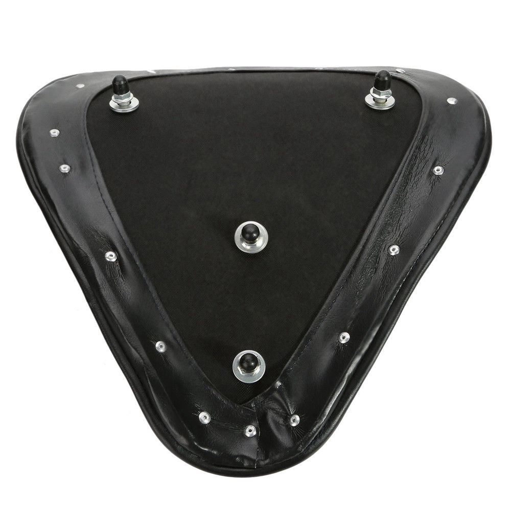 Black Leather Solo Seat Bracket Set For Harley Custom Bobber Chopper