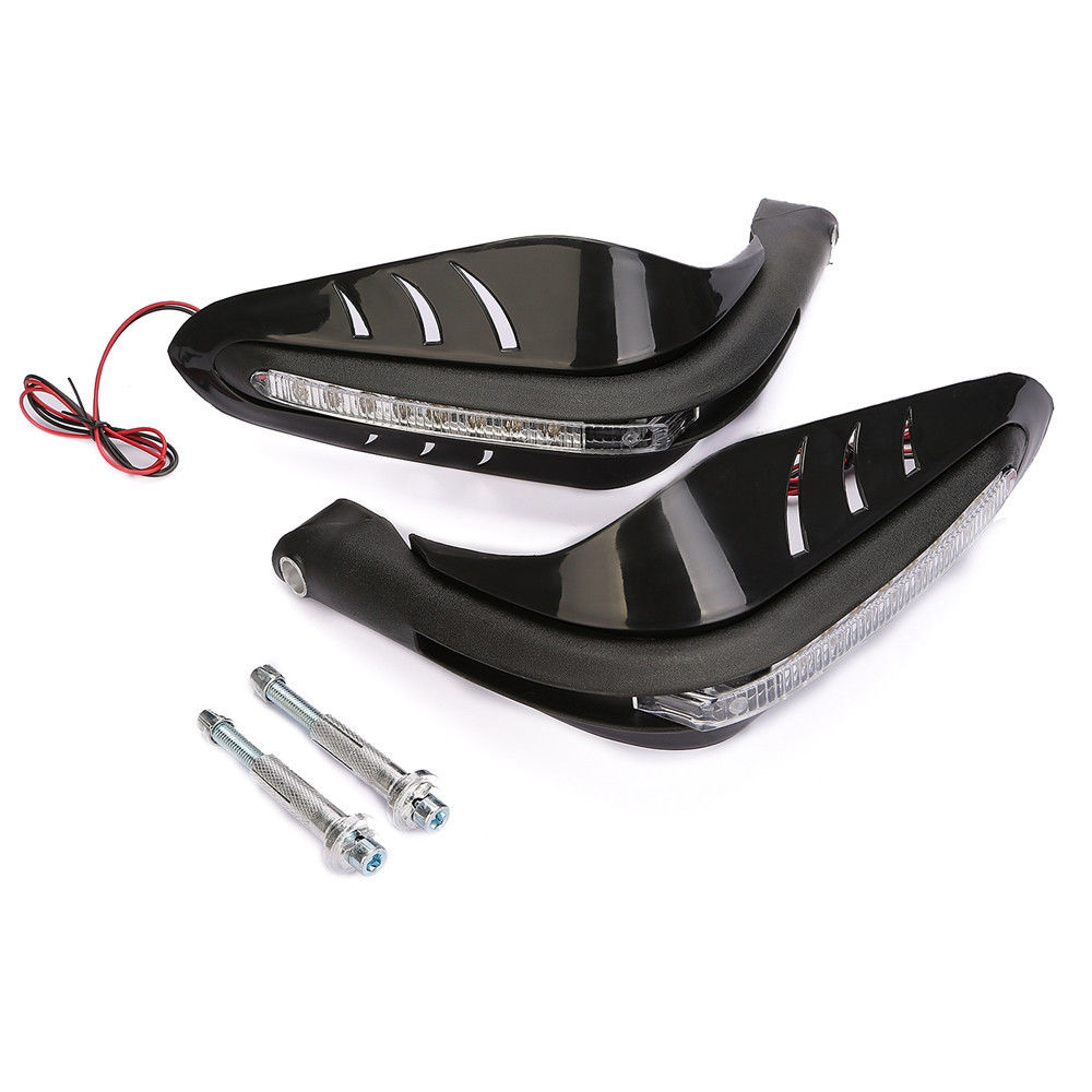 7/8" LED Turn Signals Dirt Bike ATV Motorcycle Brush Bar Hand Guards