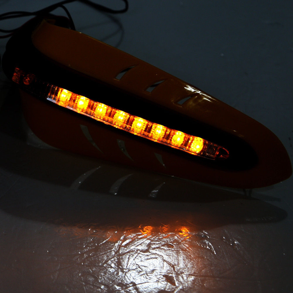 7/8" LED Turn Signals Dirt Bike ATV Motorcycle Brush Bar Hand Guards
