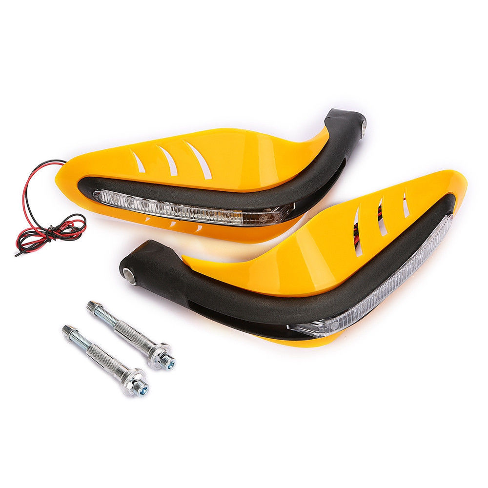 7/8" LED Turn Signals Dirt Bike ATV Motorcycle Brush Bar Hand Guards