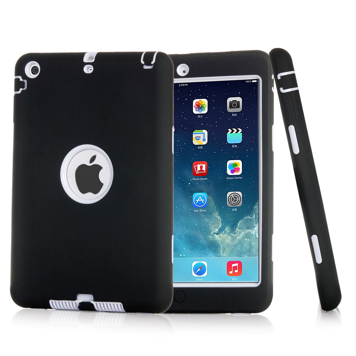 Heavy Duty Rubber Tablet Cover for Apple iPad Kids Shockproof
