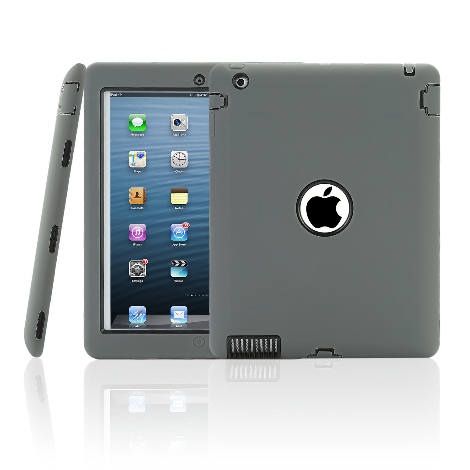 Heavy Duty Rubber Tablet Cover for Apple iPad Kids Shockproof