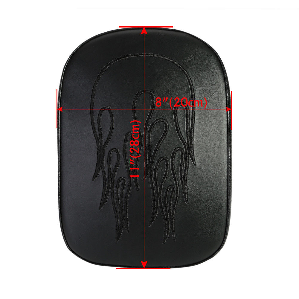 Motorcycle Sissy Bar Backrest Cushion Passenger Seat Pad for Harley