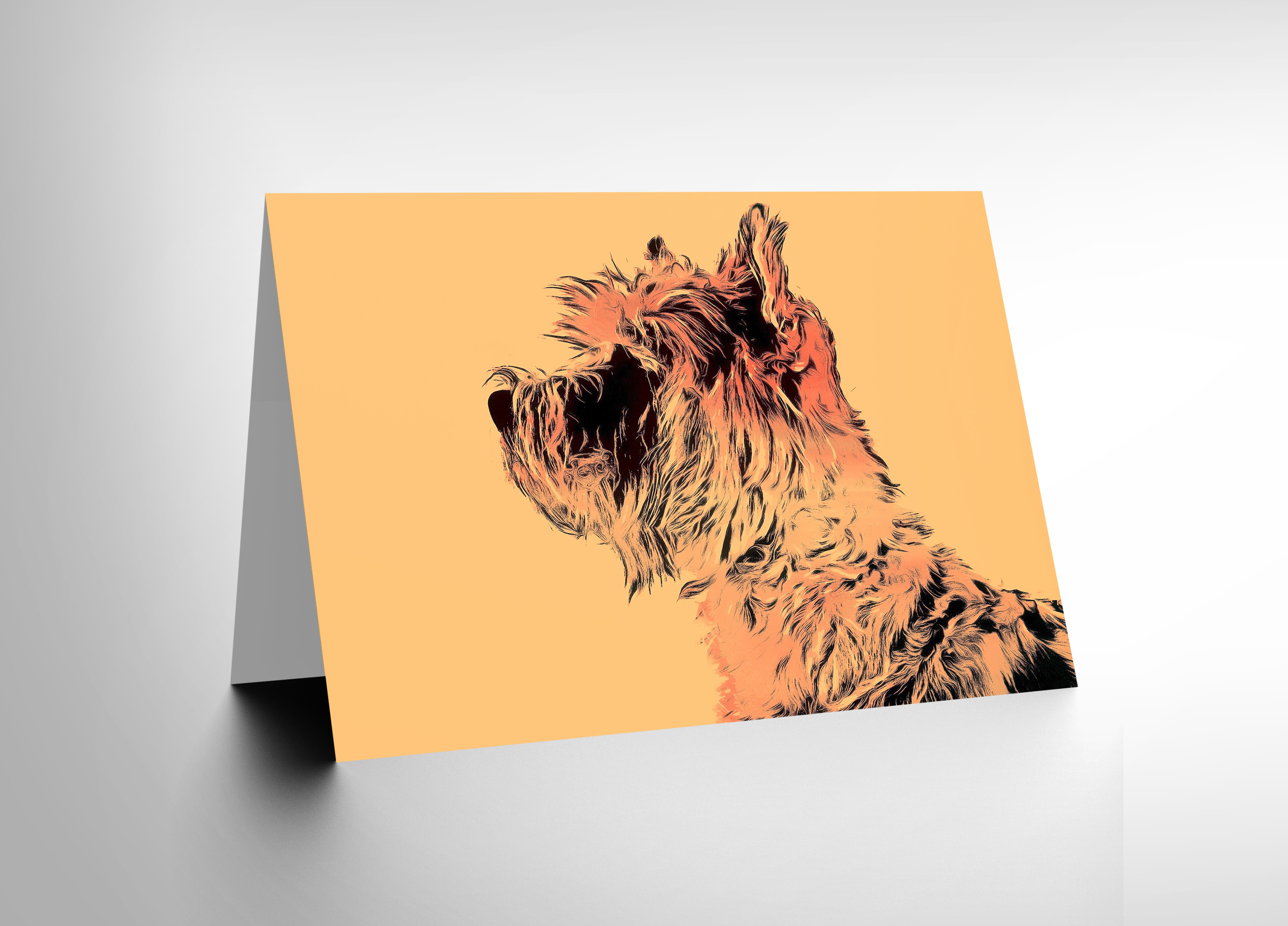 Card Greeting Gift Painting Dog Scottish Terrier Scottie Card Greeting Gift Painting Dog Scottish Terrier Scottie