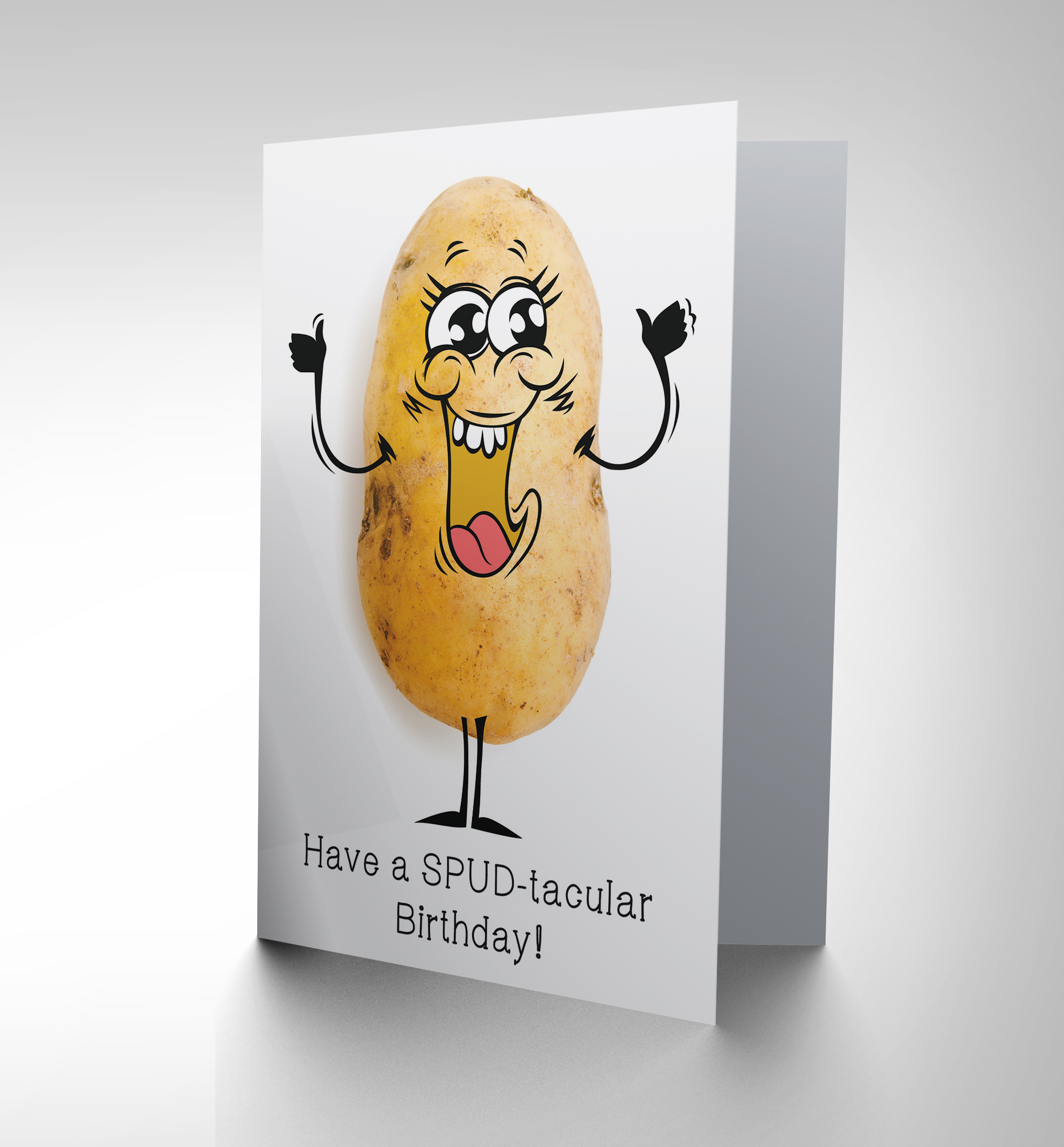 Birthday Spud Potato Funny Humour Art Greetings Greeting Card Gift