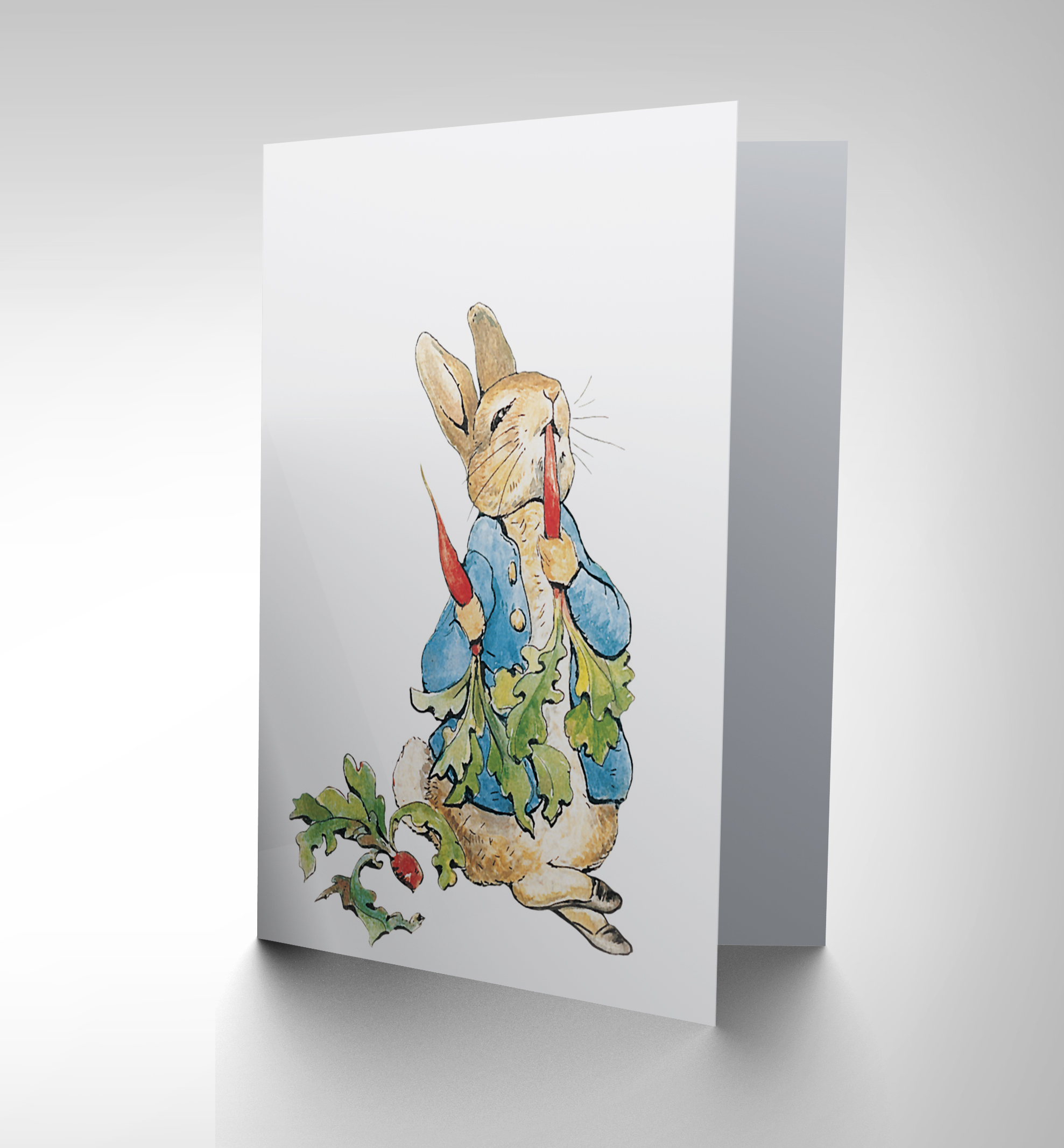 HELEN BEATRIX POTTER PETER RABBIT RADISHES ART GREETINGS CARD CP1985