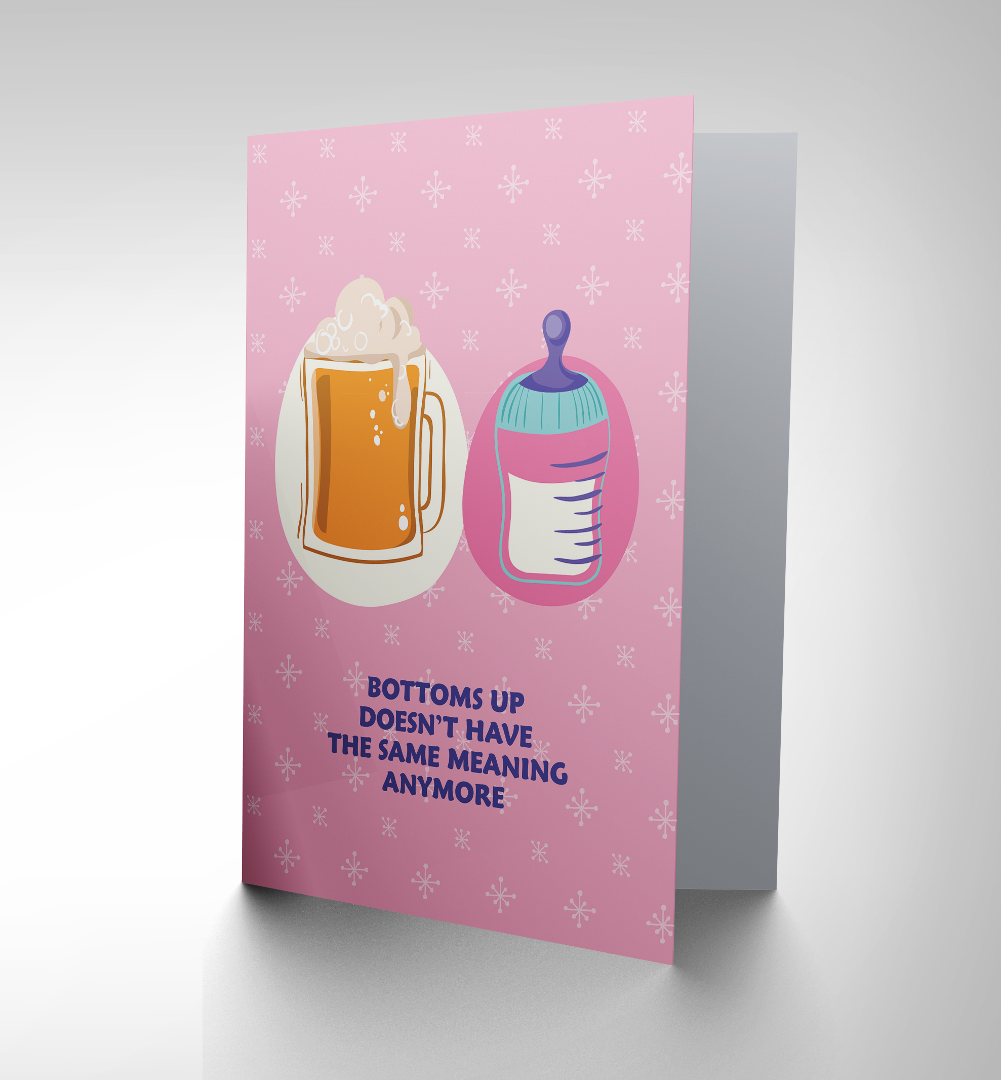 CARD GREETING NEW BABY BOTTOMS UP FUNNYNY GIRL CP2196 eBay