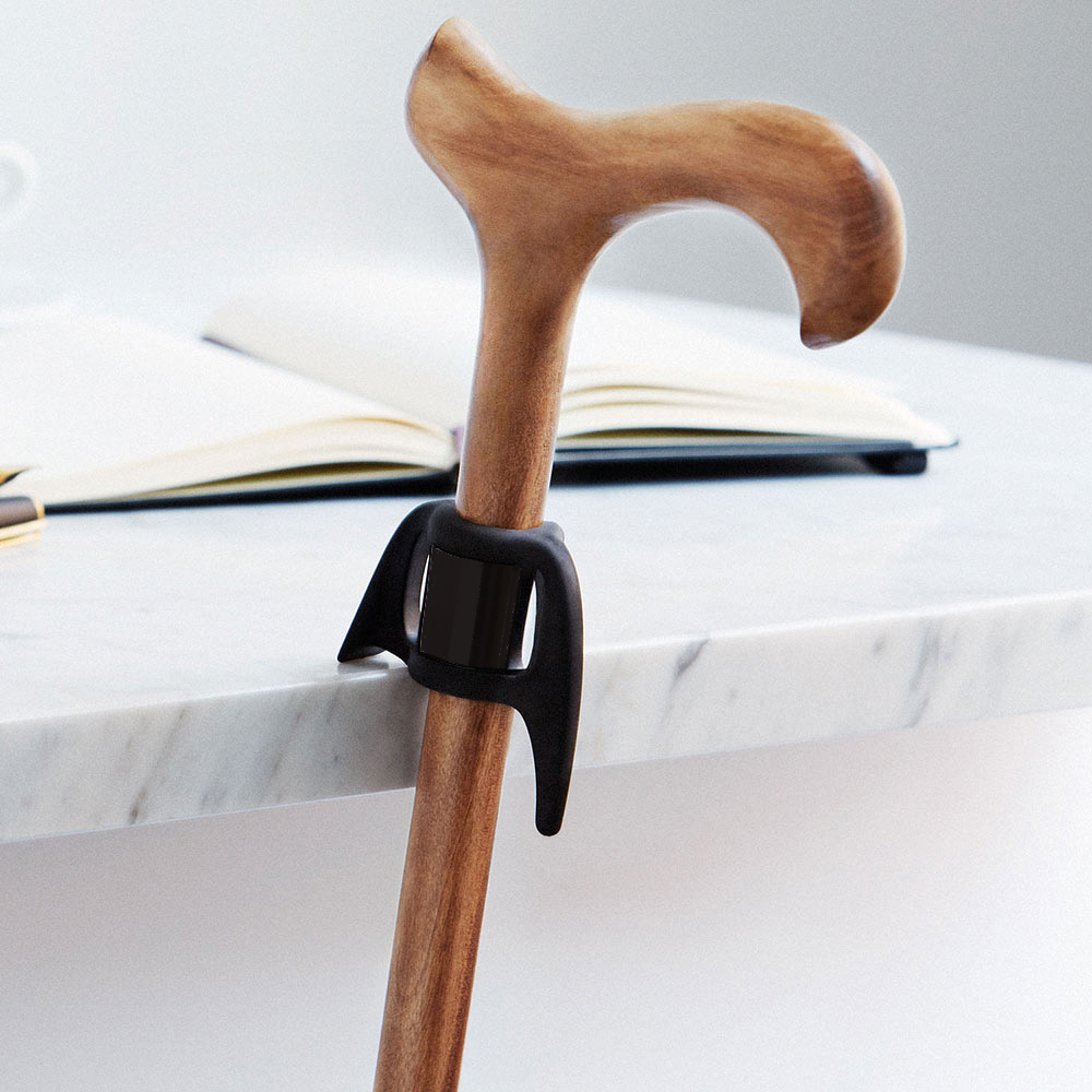 Ingrid Ultimate Walking Cane Clip Holder for Flat and Curved Surfaces