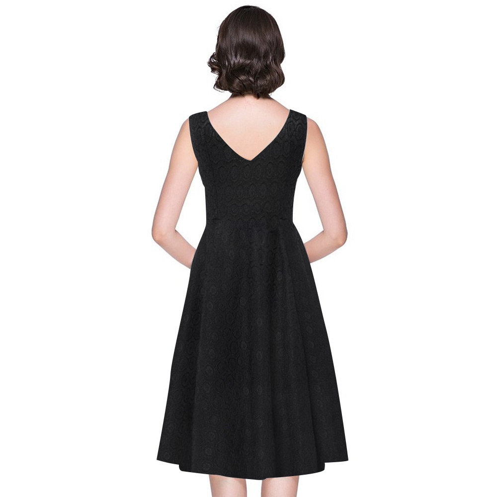 Elegant Women Ladies Sleeveless MidCalf Bowknot Cocktail Evening Party