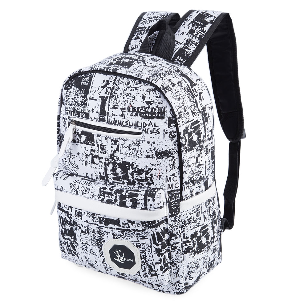 Fashion Trendy Ladder Lock Zipper Portable Travel School Bag Backpack