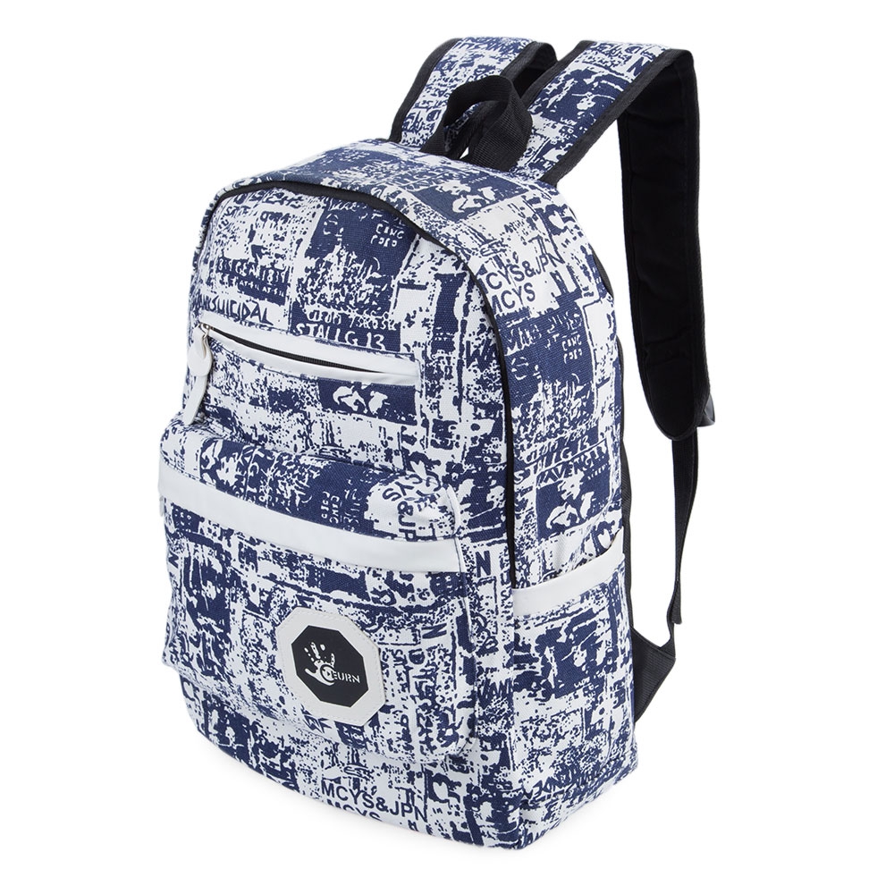 Fashion Trendy Ladder Lock Zipper Portable Travel School Bag Backpack