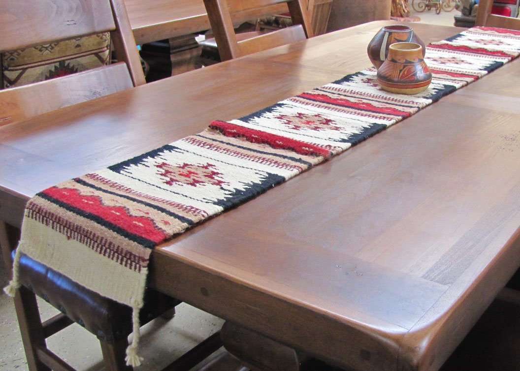 Southwest Style Table Runner, 100 HandWoven Wool, (10 x 80) El Paso