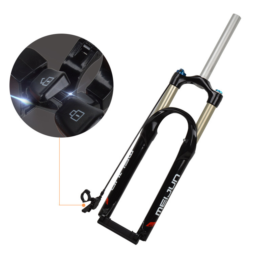 Meijun 26 Inch MTB Bike Aluminum Air Suspension Front Fork Lock 28.6MM