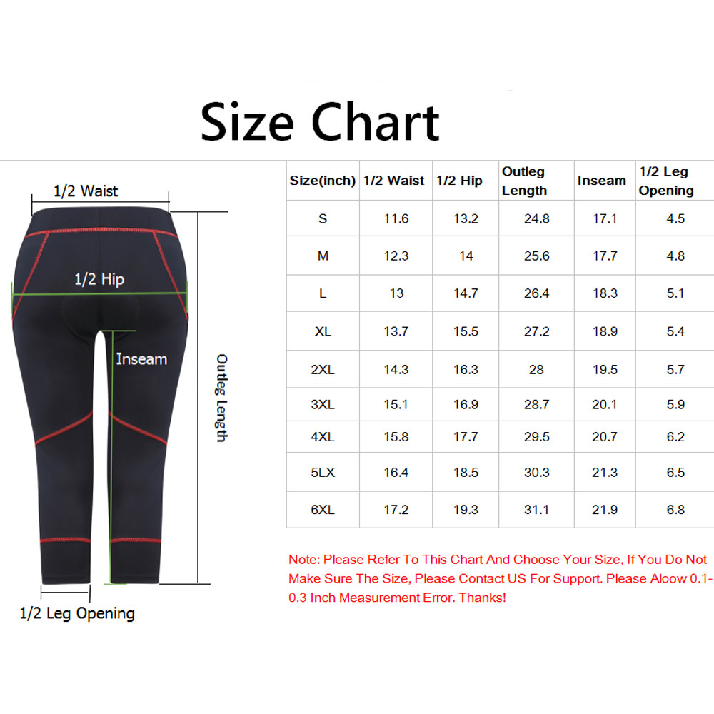 Cycling Shorts for Women with 4D Pad Full Size S6XL eBay