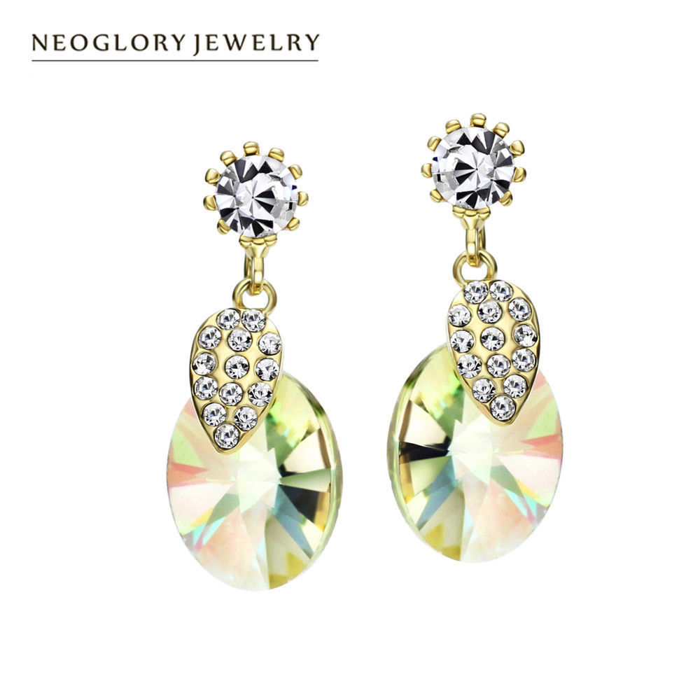 Neoglory Swarovski Crystal New Drop Earrings Charm Wedding Jewelry