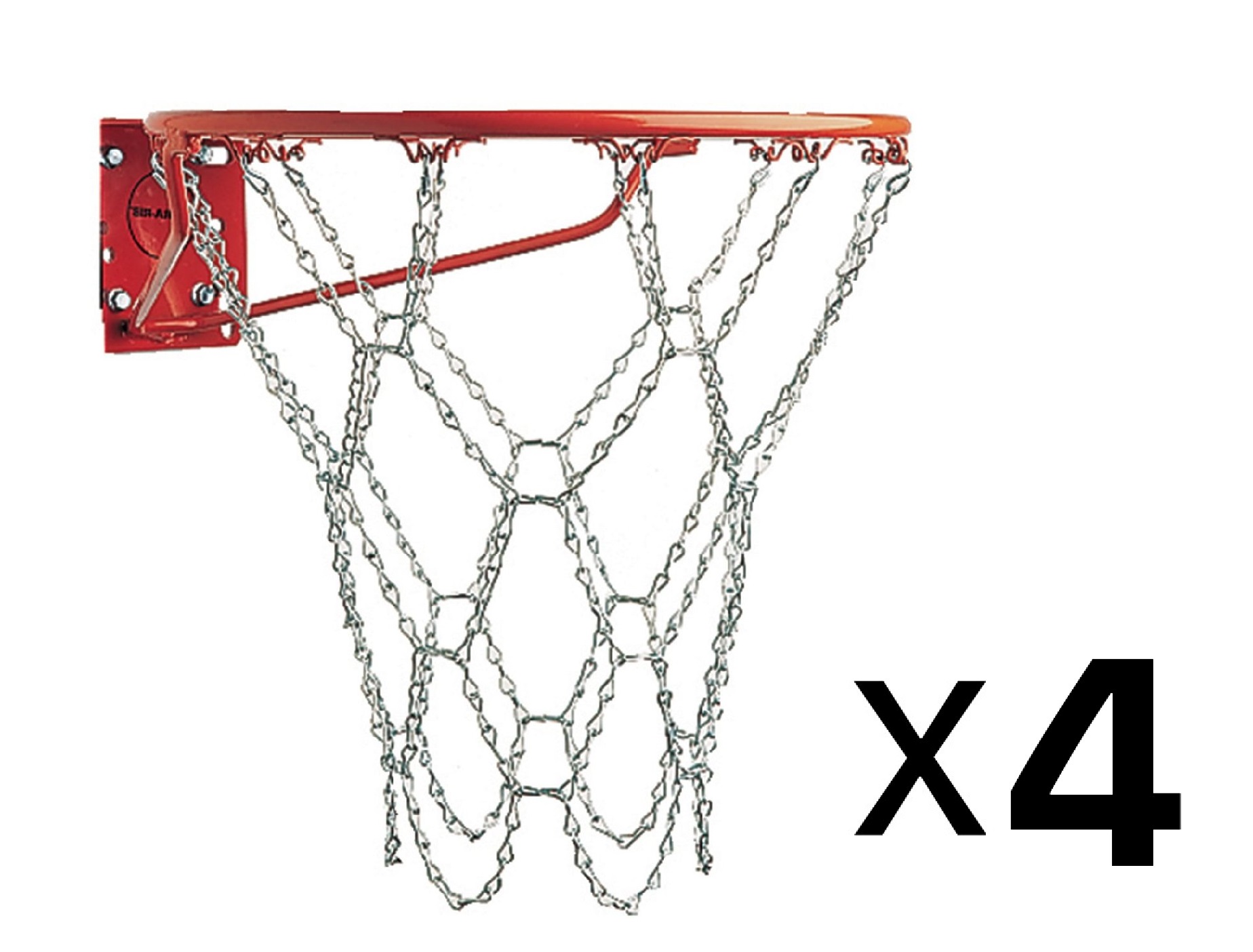 Champion Heavy Duty Metal Chain Link Zinc Steel Durable Basketball Net (4Pack) eBay