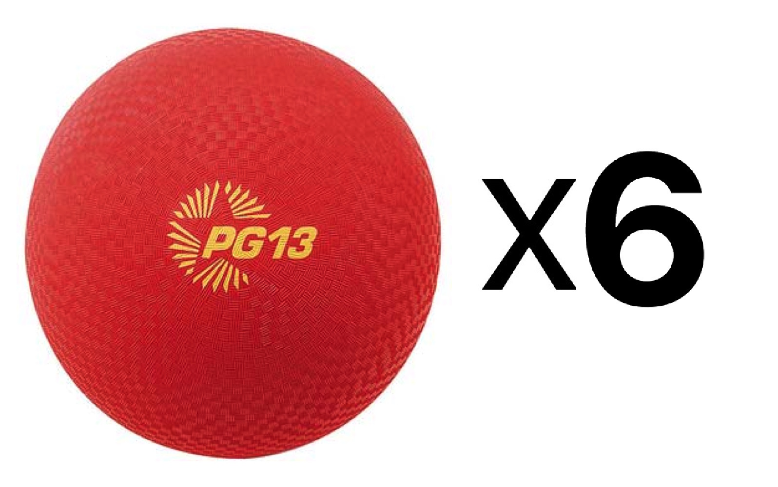 Champion Sports 13" Rubber Playground Dodgeball Kickball Ball PG13RED