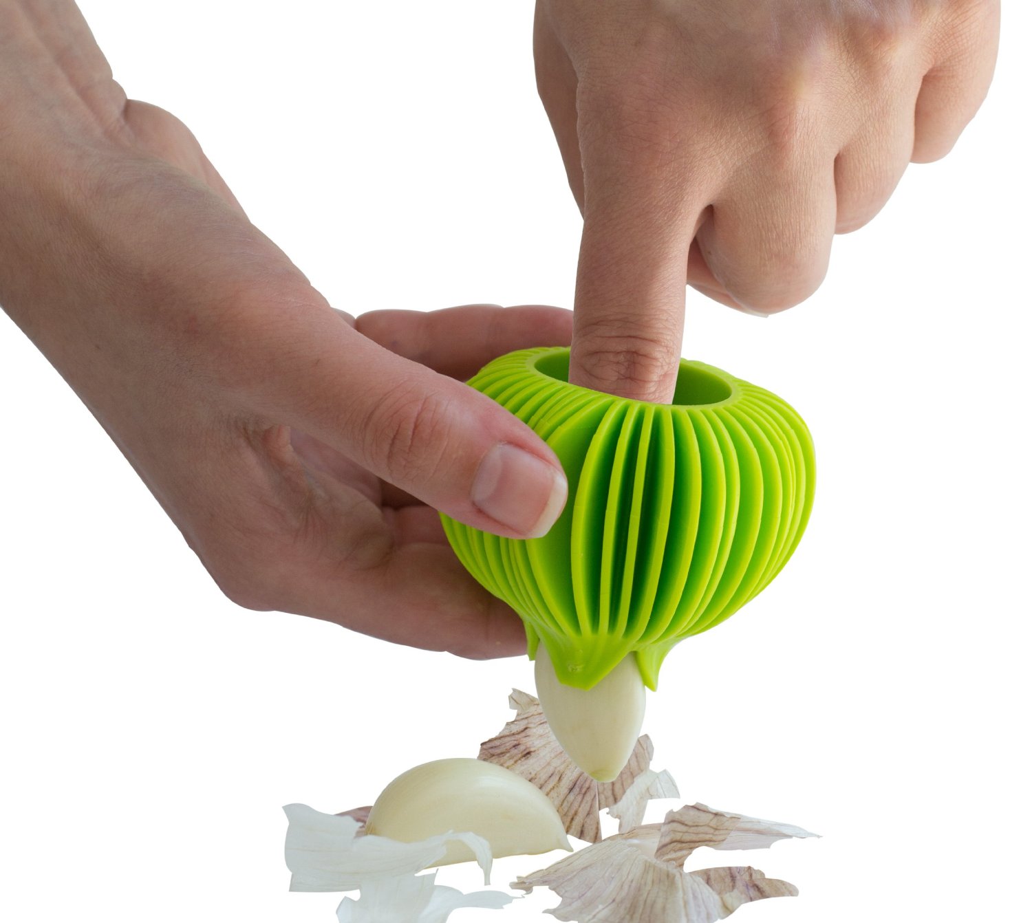 Harold 8906 Silicone Garlic Clove Peeler Skin Remover Lime Green
