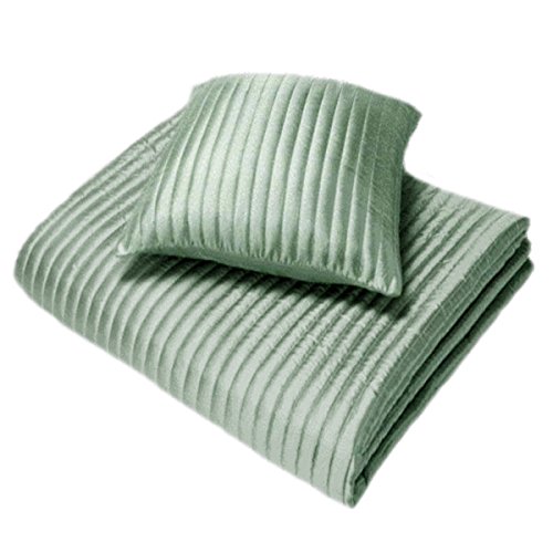Tafetta Satin Stripe Quilted Bed Runner 50x200cm Duck Egg eBay