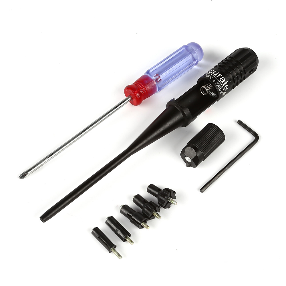 Red Laser Boresighter Bore Sighter Kit for Hunting .22 to .50 Caliber