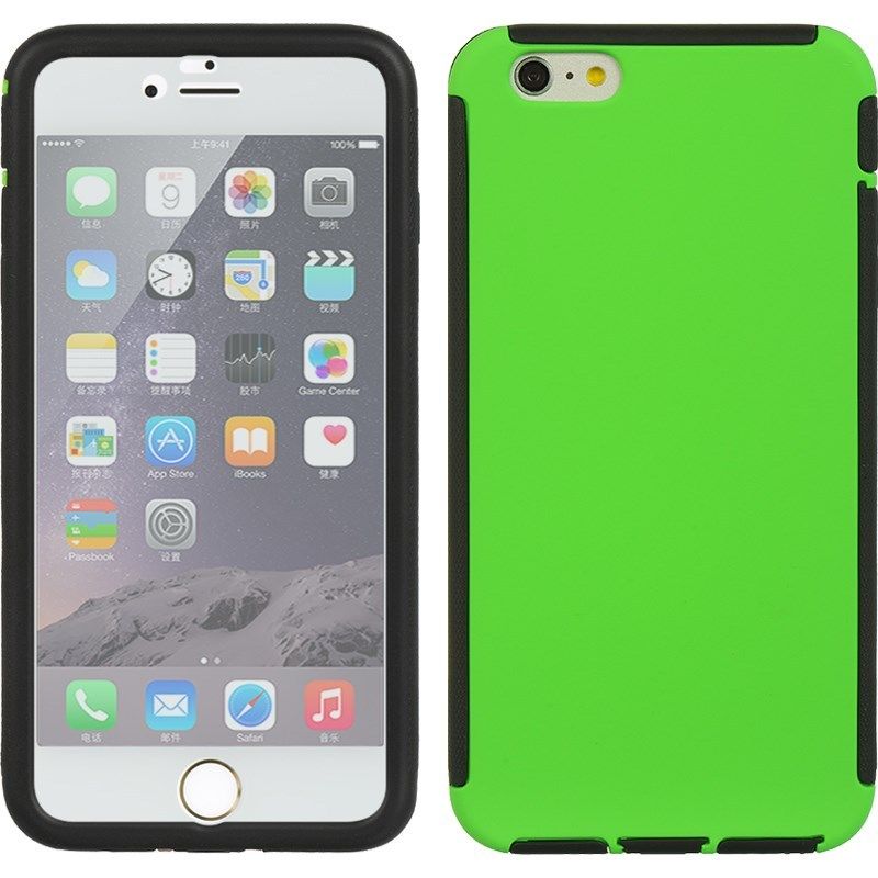 For iPhone 6/6S Plus 5.5" Lime Green 2pcs WrapUp Cover Case w/ Screen Protector