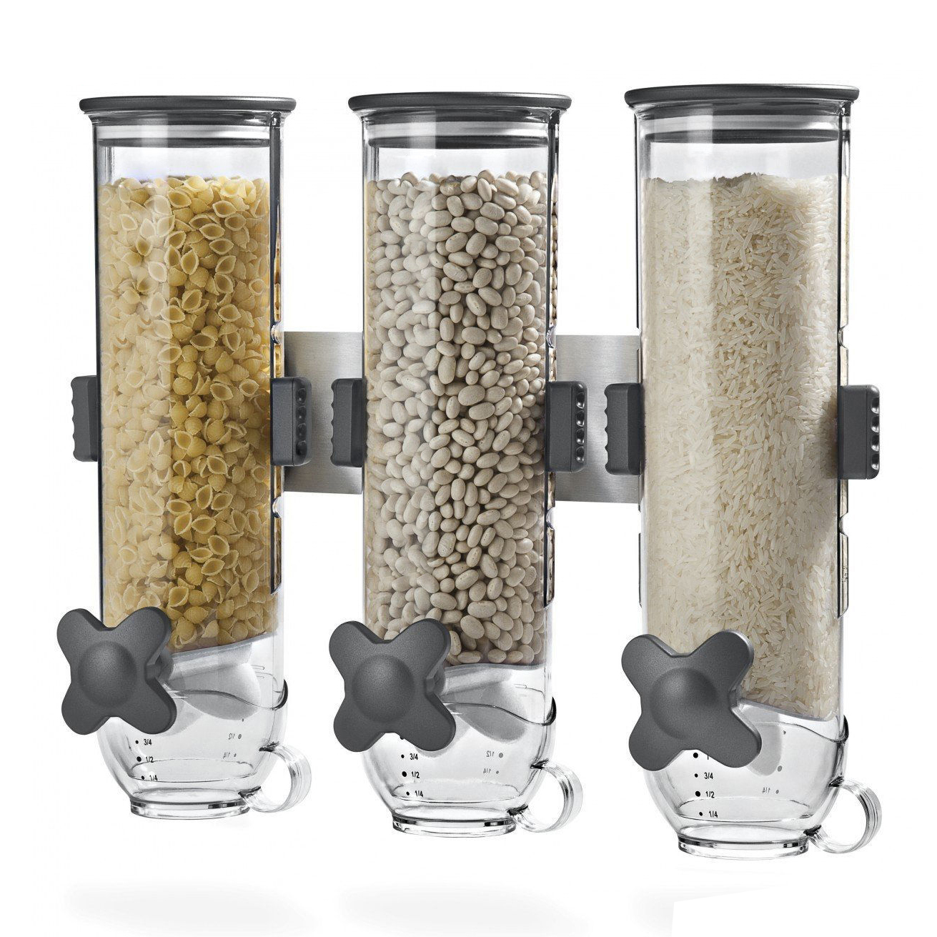 Wall Mount Cereal Dry Food Dispenser Storage Container Canister Portion