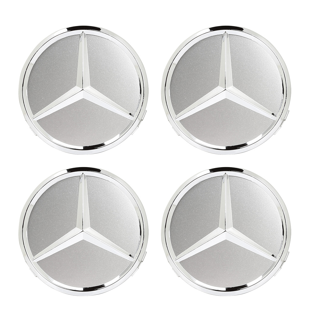 4x 75mm Center Hubcap Hub Cap Caps MB Emblem Wheel Cover for Mercedes