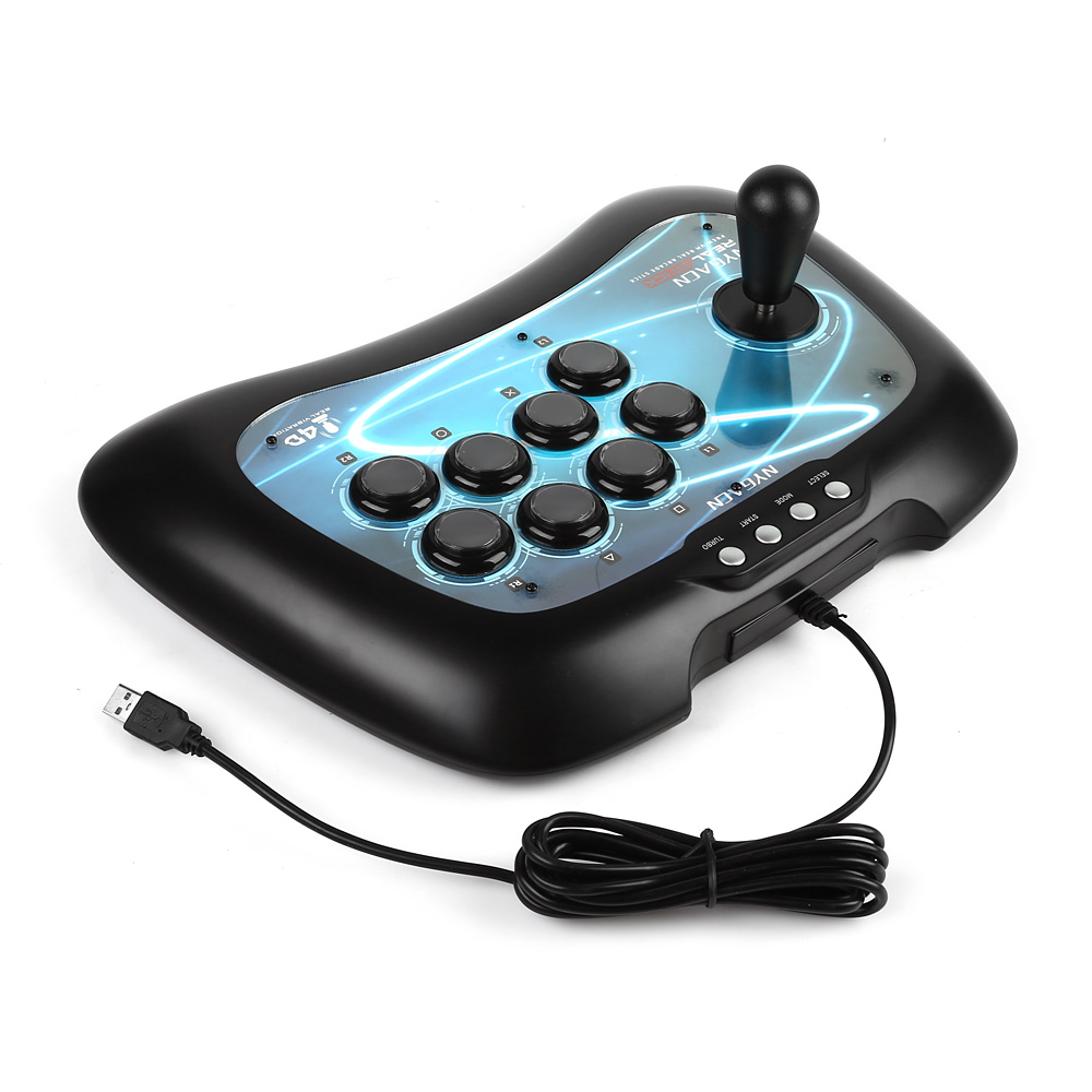 NJP302 Fighting Stick Game Arcade Joystick Controller 2.2m USB 3 in 1