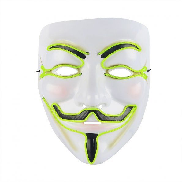 Light Up LED Guy Fawkes for Vendetta Mask EL Wire Mask Rave EDM Halloween Party eBay