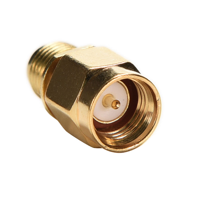 2pcs SMA Male Plug/ Pin to RPSMA Female Pin Coupling Nut Connector