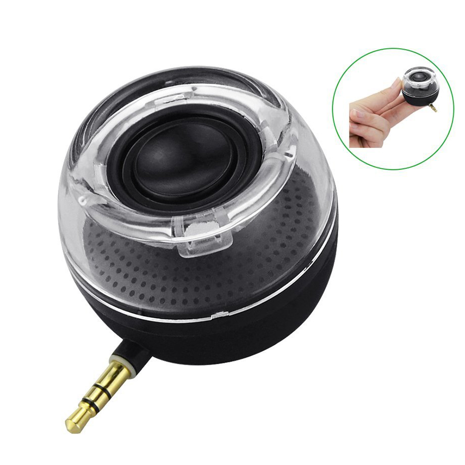 3.5mm Aux Audio Jack Mini Speaker with USB Port Builtin Battery For