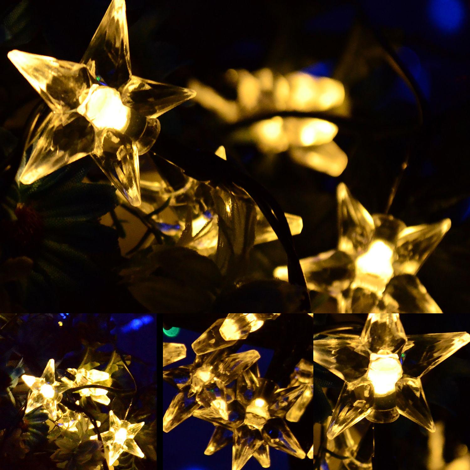 Colorful 30/50 LED Multi Type String Solar Outdoor Garden Xmas Party Fairy Light eBay
