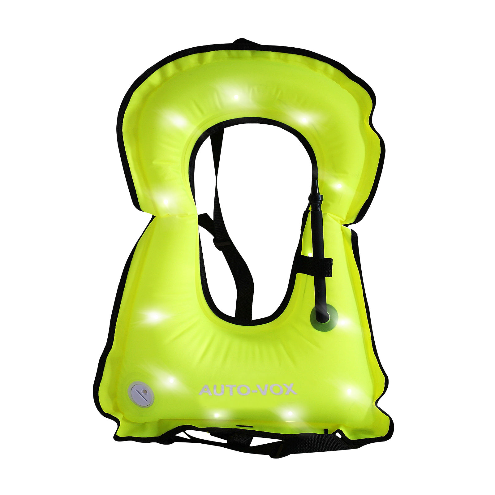 Inflatable life jacket Snorkel Vest Surf Swim Aid Kayak Adult Safety