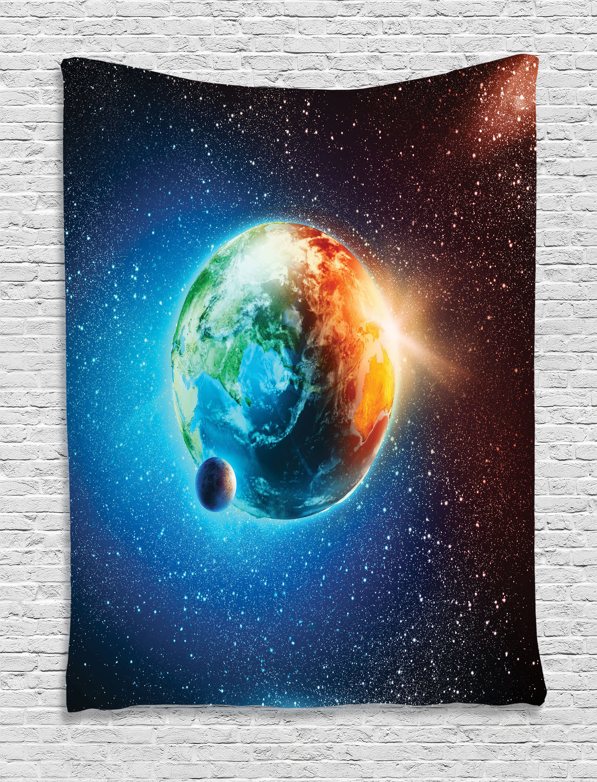Earth by the Sun Astronomy Satellite Moon Picture Wall Hanging