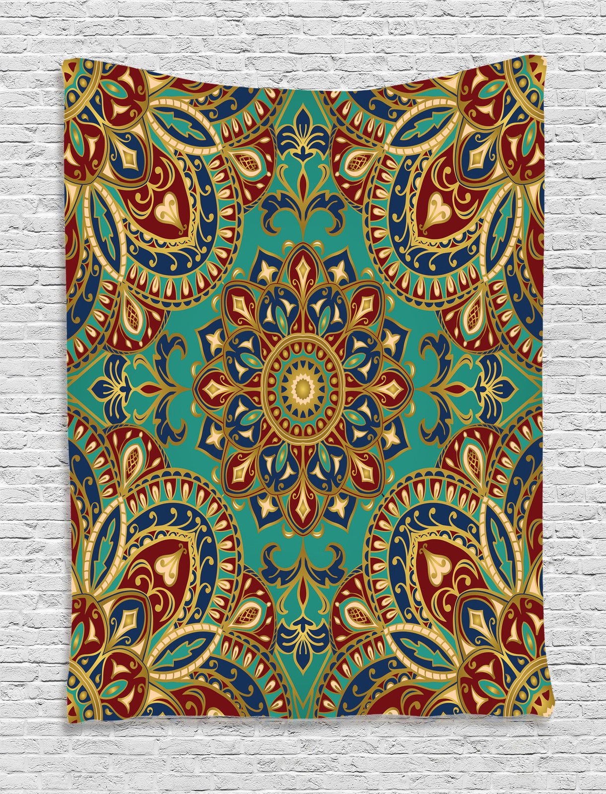 Mandala Pattern Oriental Arabesque Motif Ethnic Design Art Wall Hanging