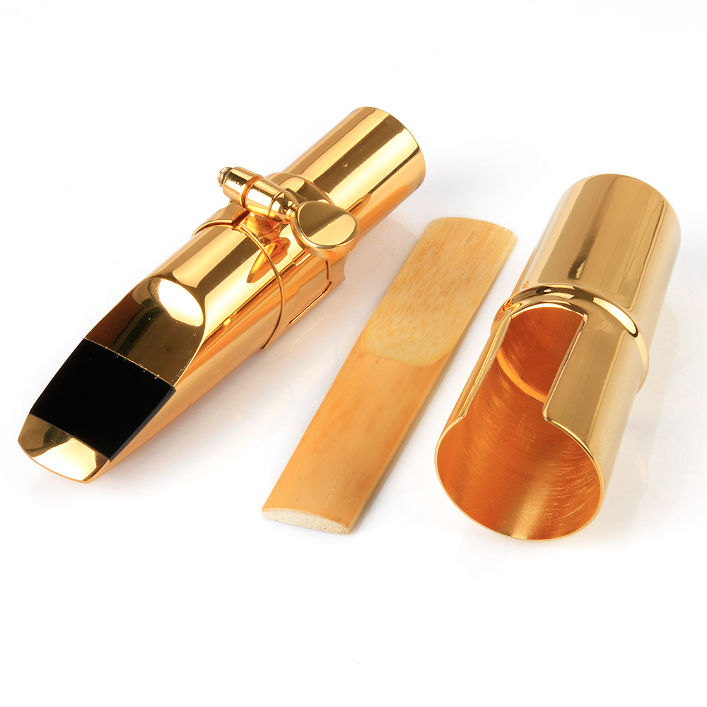 7 EB Alto Saxophone Metal Mouthpiece Gold Plated New Cap Ligature eBay
