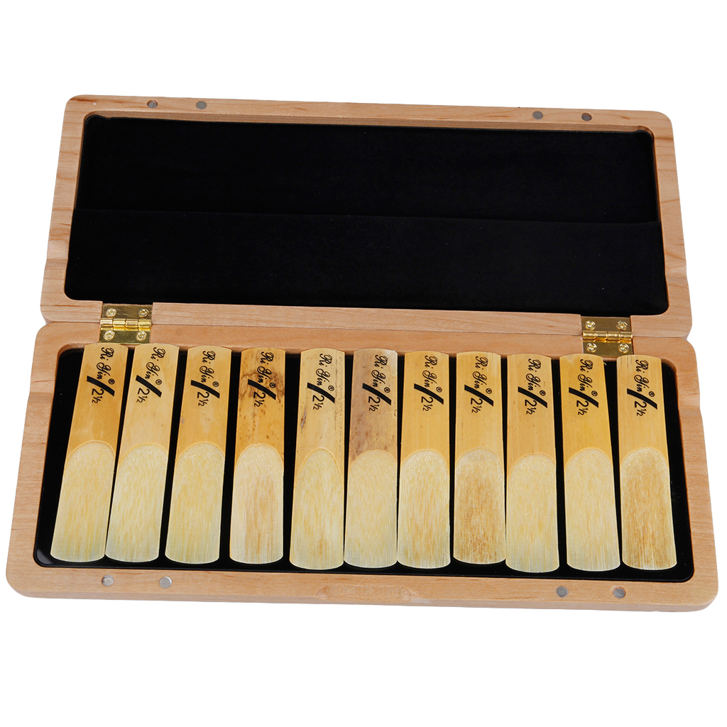 Maple Saxophone Reed Box Woodwind for 10pcs Reeds Wood Holder