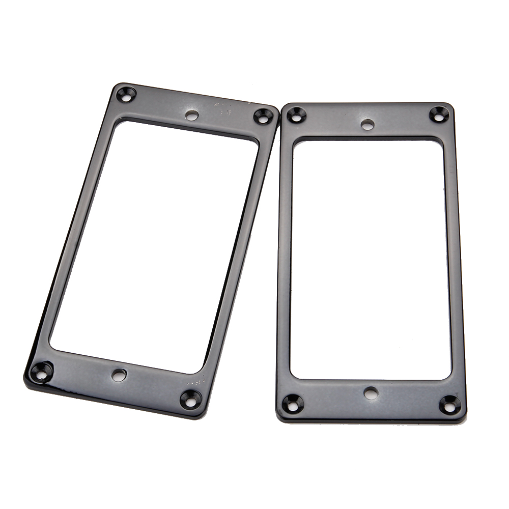 2pcs Humbucker Pickup Mounting Ring Frame Black Metal New