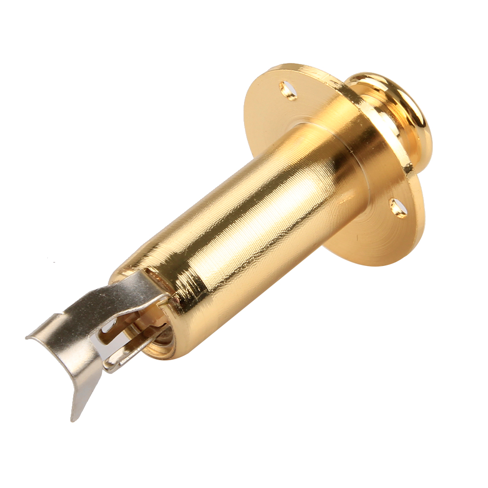 w/Strap Button Guitar jack Gold Endpin Strap Button Clip Mount eBay