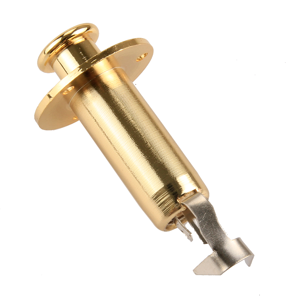 w/Strap Button Guitar jack Gold Endpin Strap Button Clip Mount eBay